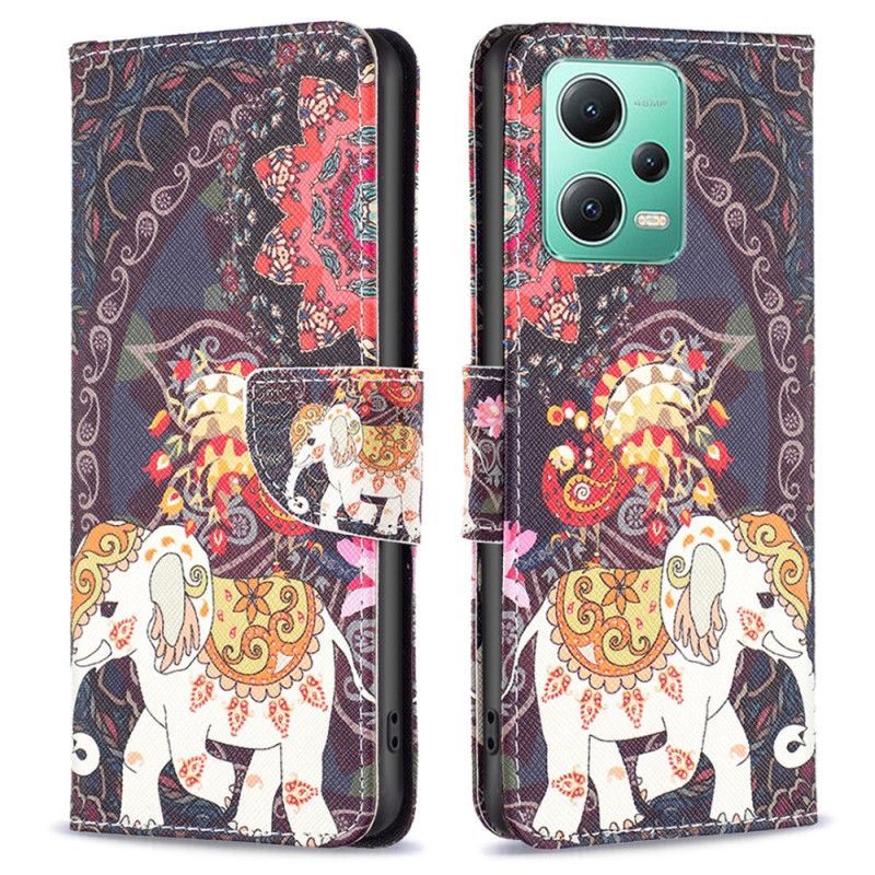 Flipové Pouzdro Na Xiaomi Redmi Note 12 5G Kmenový Slon