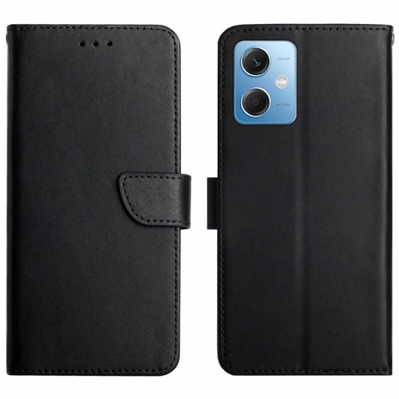 Flipové Pouzdro Na Xiaomi Redmi Note 12 5G Pravá Kůže Nappa