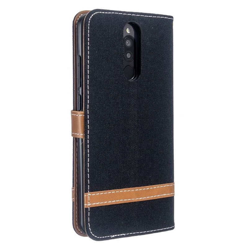 Flipové Pouzdro Na Xiaomi Redmi Note 8 Látkový Obal Držáku Karty