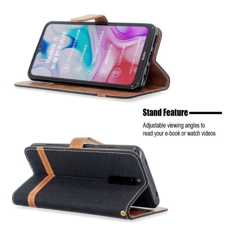 Flipové Pouzdro Na Xiaomi Redmi Note 8 Látkový Obal Držáku Karty