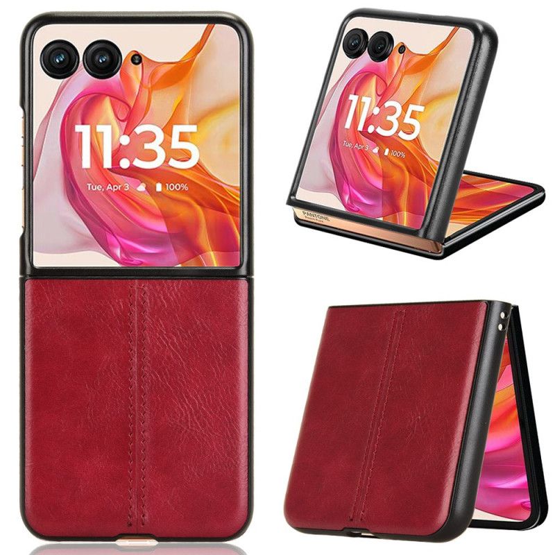 Kryt Na Motorola Razr 50 Ultra Couture Leather Effect