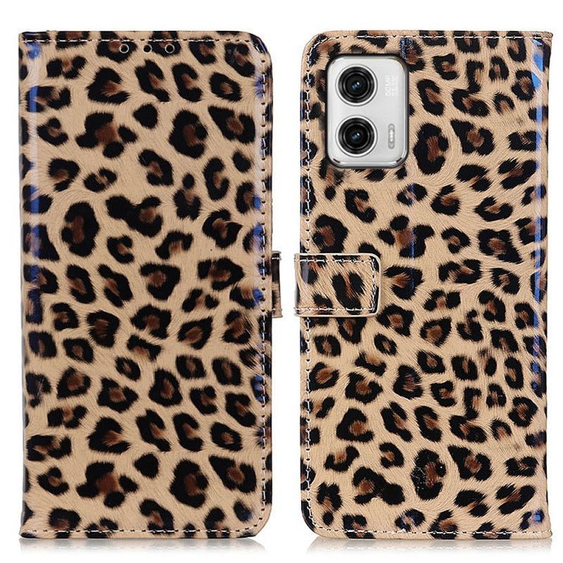 Flipové Pouzdro Na Moto G73 5G Leopard