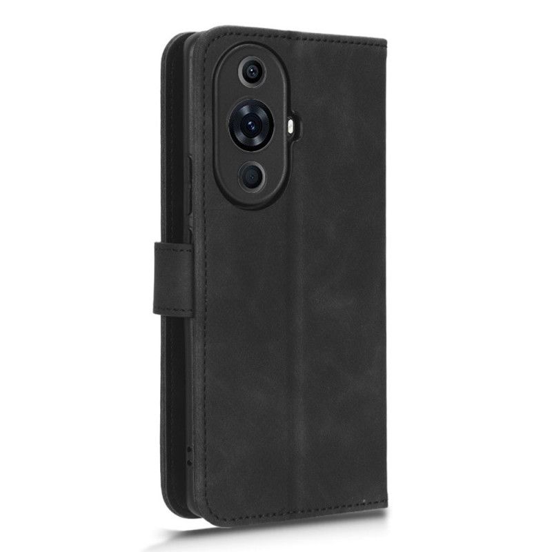 Kožený Kryt Huawei Nova 11 Pro Semišový Efekt S Páskem