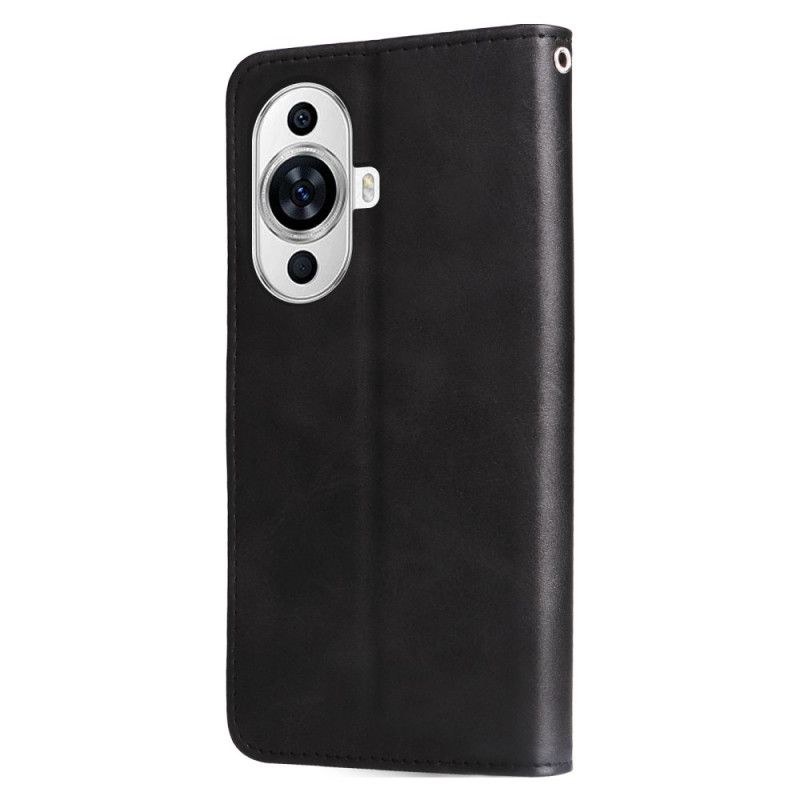 Kožený Kryt Na Huawei Nova 11 Pro Přední Peněženka Na Mince