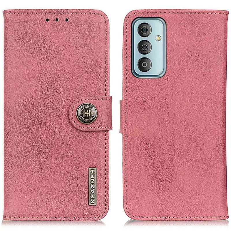 Flipové Pouzdro Na Samsung Galaxy M13 Držák Karet S Koženými Efekty Khazneh