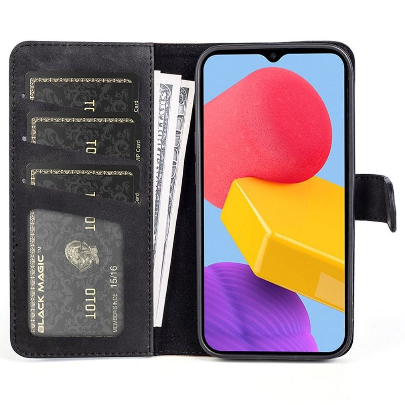 Flipové Pouzdro Na Samsung Galaxy M13 Kožené Pouzdro Bicolor Folio Stand