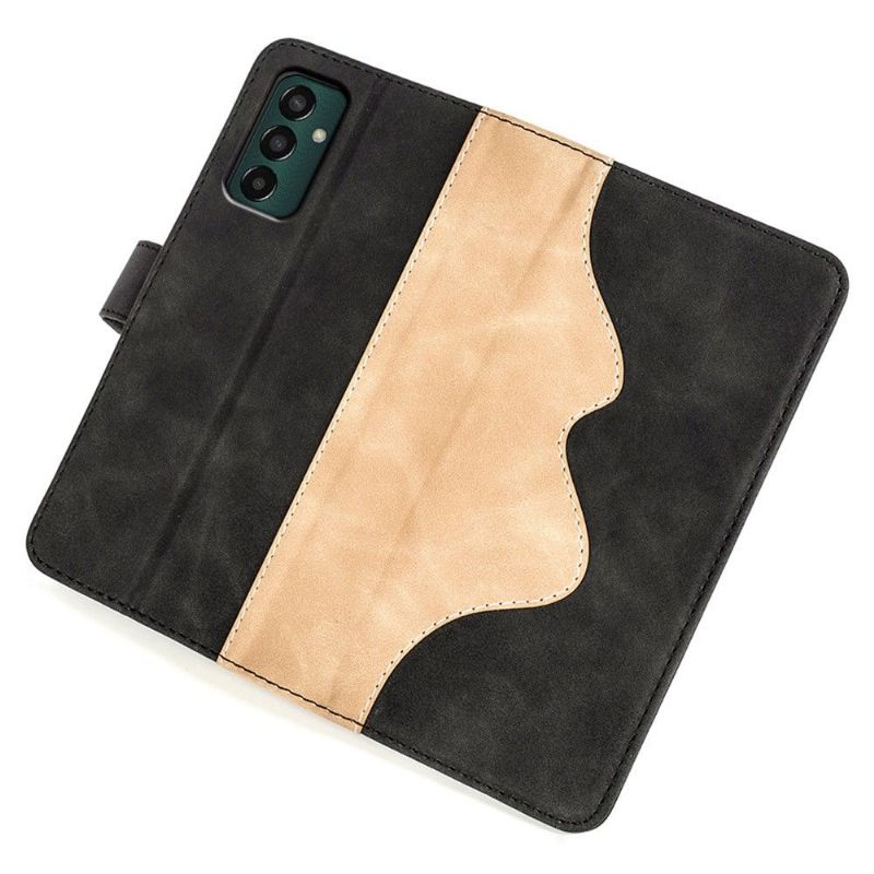 Flipové Pouzdro Na Samsung Galaxy M13 Kožené Pouzdro Bicolor Folio Stand