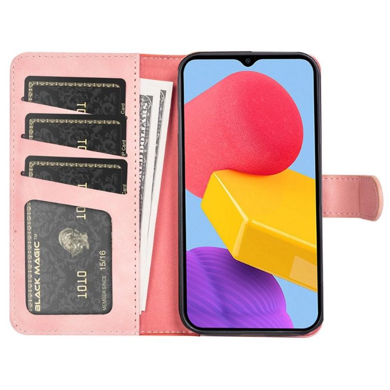 Flipové Pouzdro Na Samsung Galaxy M13 Kožené Pouzdro Bicolor Folio Stand