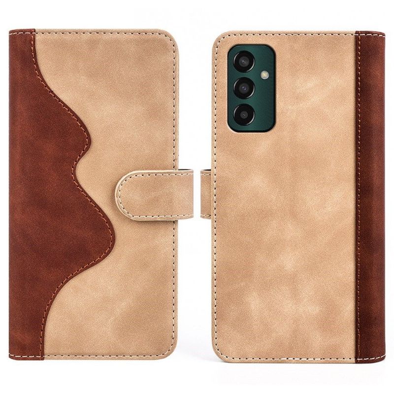 Flipové Pouzdro Na Samsung Galaxy M13 Kožené Pouzdro Bicolor Folio Stand