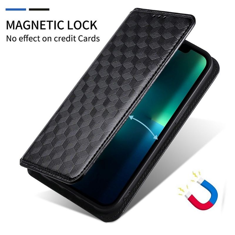 Flipové Pouzdro Na Samsung Galaxy M13 Kožené Pouzdro Návrh Geometrie