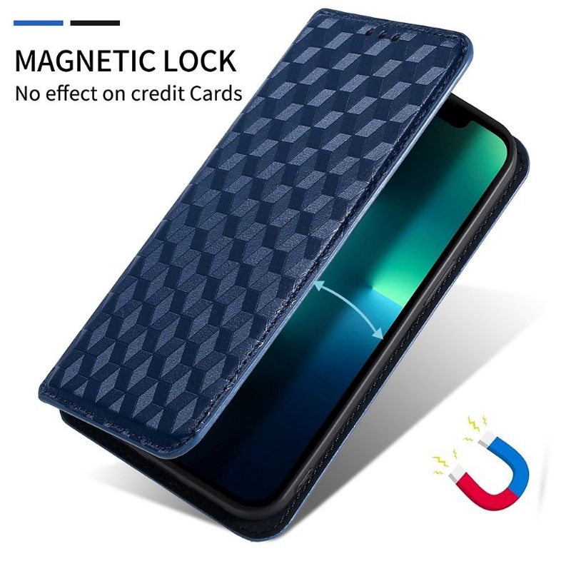 Flipové Pouzdro Na Samsung Galaxy M13 Kožené Pouzdro Návrh Geometrie