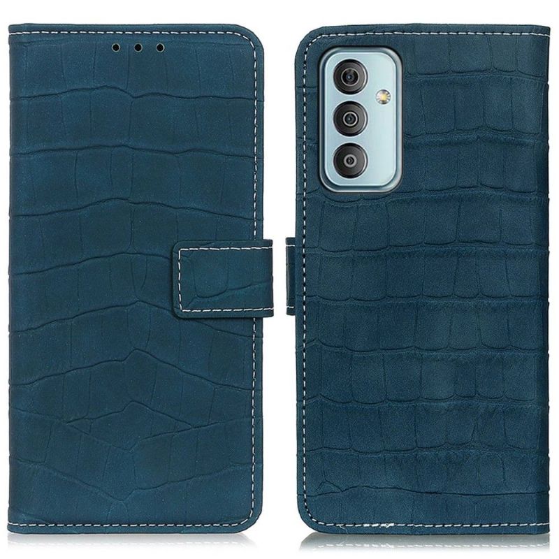 Flipové Pouzdro Na Samsung Galaxy M13 Prošívání Croco Vzhledu