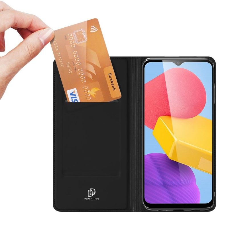 Kožené Pouzdro Na Samsung Galaxy M13 Obchodní Saténový Efekt