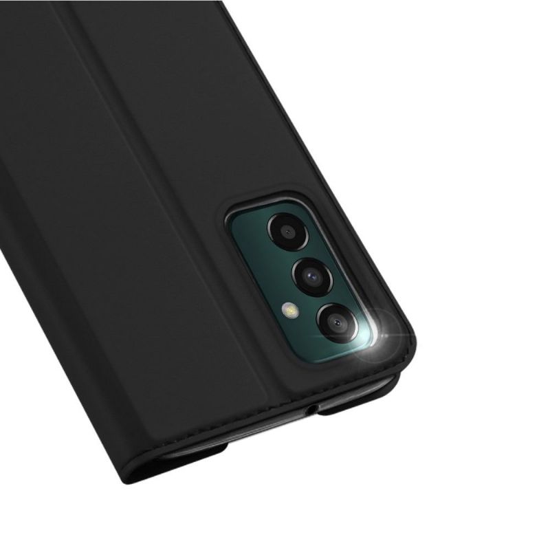 Kožené Pouzdro Na Samsung Galaxy M13 Obchodní Saténový Efekt