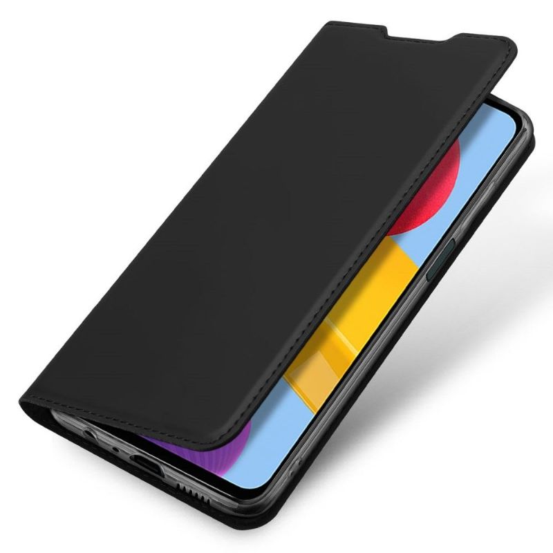 Kožené Pouzdro Na Samsung Galaxy M13 Obchodní Saténový Efekt