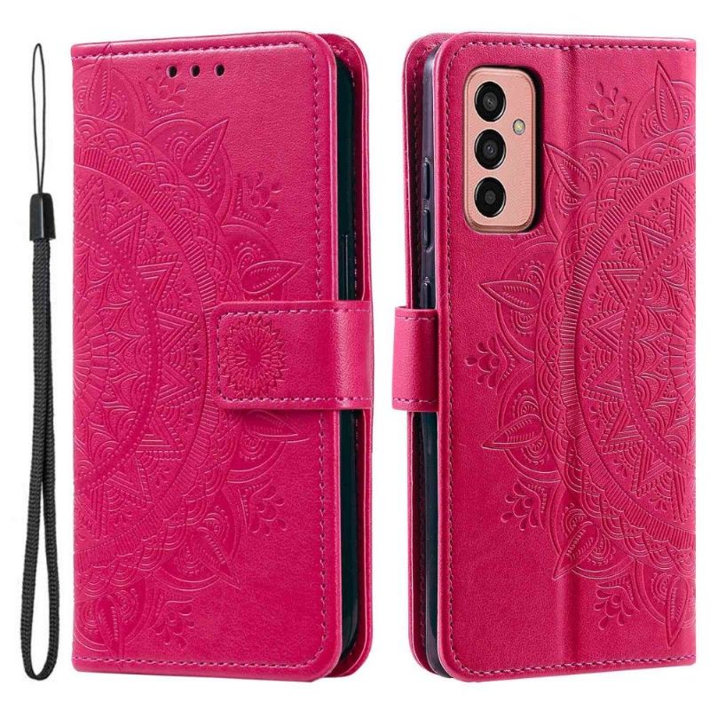 Kožené Pouzdro Na Samsung Galaxy M13 Sluneční Mandala