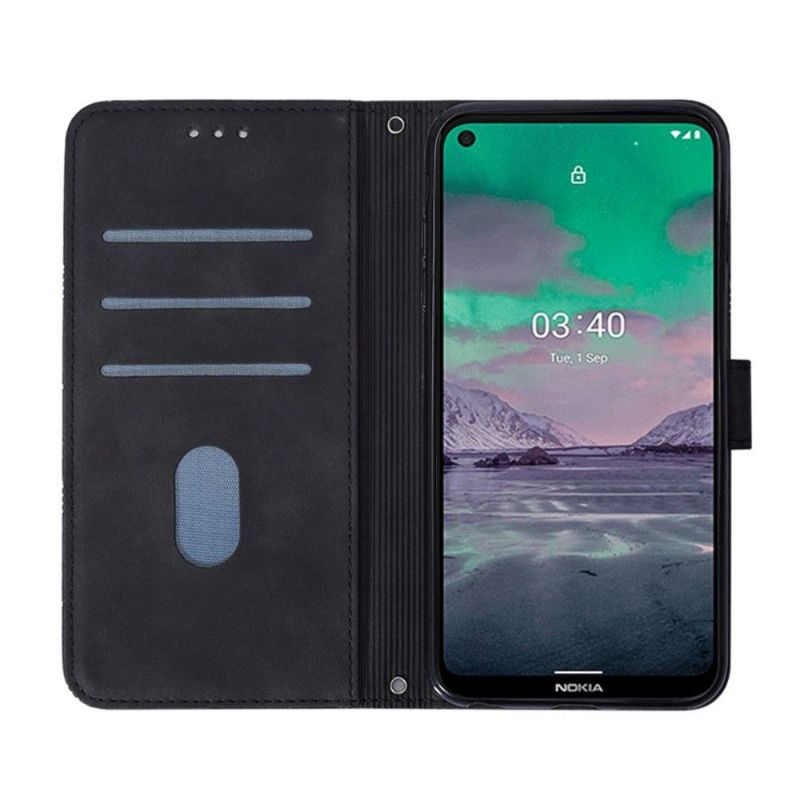 Flipové Pouzdro Na Nokia 3.4 / Nokia 5.4 Geometrický Design S Popruhem