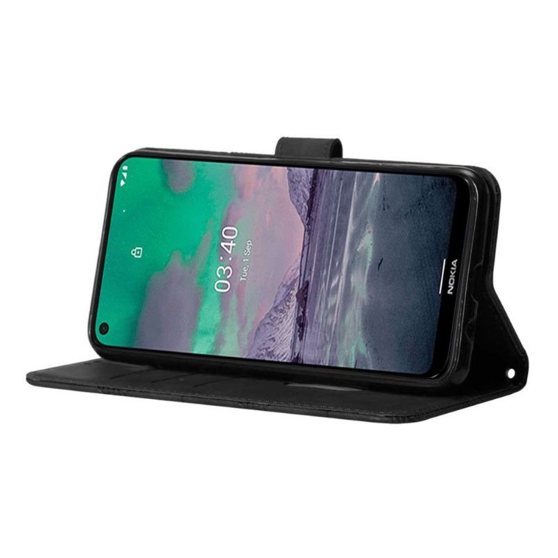 Flipové Pouzdro Na Nokia 3.4 / Nokia 5.4 Geometrický Design S Popruhem