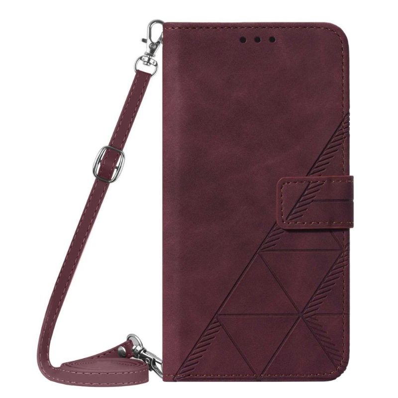 Flipové Pouzdro Na Nokia 3.4 / Nokia 5.4 Geometrický Design S Popruhem