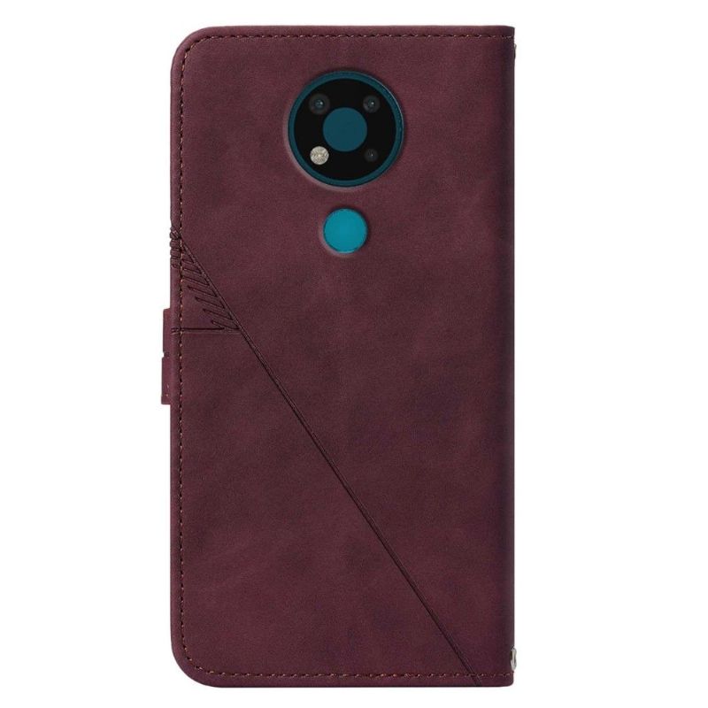 Flipové Pouzdro Na Nokia 3.4 / Nokia 5.4 Geometrický Design S Popruhem