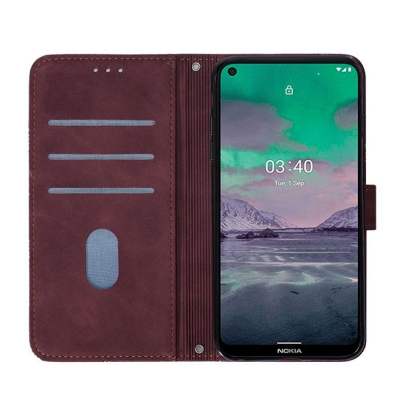 Flipové Pouzdro Na Nokia 3.4 / Nokia 5.4 Geometrický Design S Popruhem
