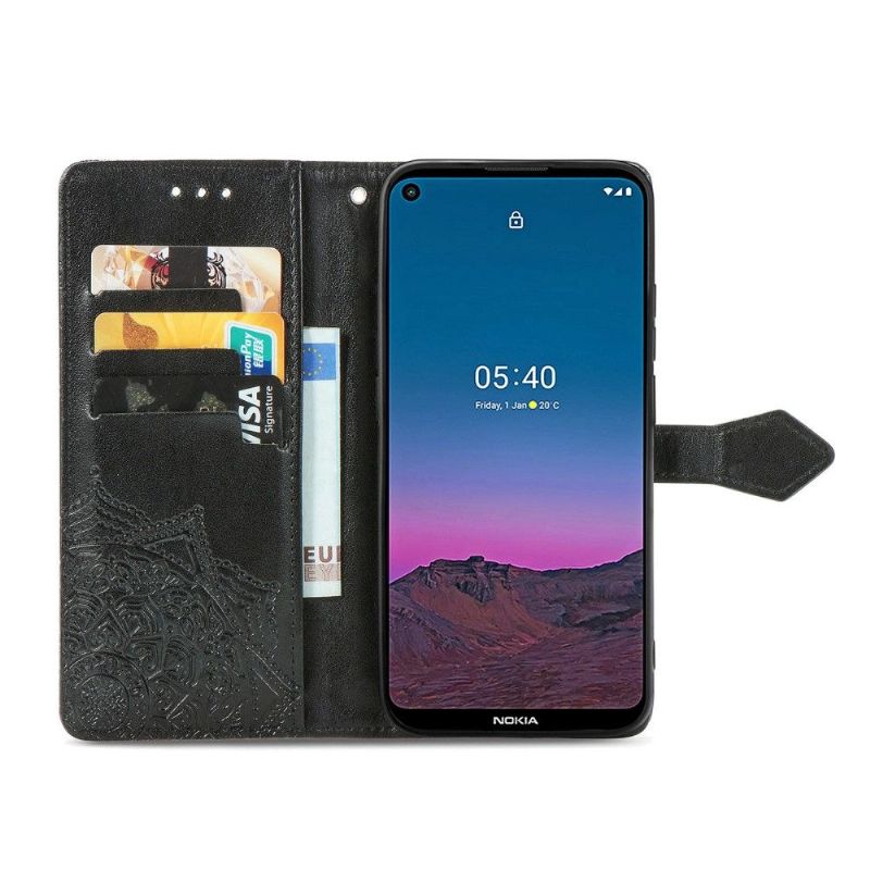 Flipové Pouzdro Na Nokia 3.4 / Nokia 5.4 Mandala Reliéf Z Umělé Kůže Retro