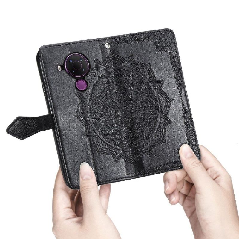 Flipové Pouzdro Na Nokia 3.4 / Nokia 5.4 Mandala Reliéf Z Umělé Kůže Retro