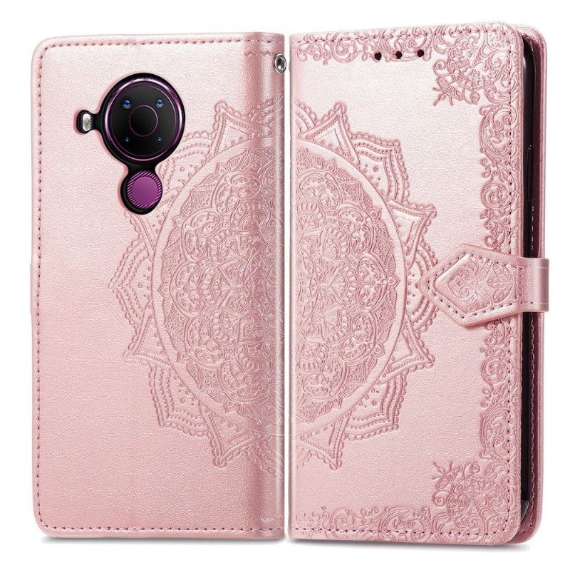Flipové Pouzdro Na Nokia 3.4 / Nokia 5.4 Mandala Reliéf Z Umělé Kůže Retro
