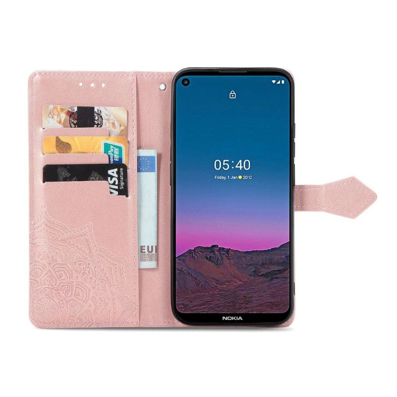 Flipové Pouzdro Na Nokia 3.4 / Nokia 5.4 Mandala Reliéf Z Umělé Kůže Retro