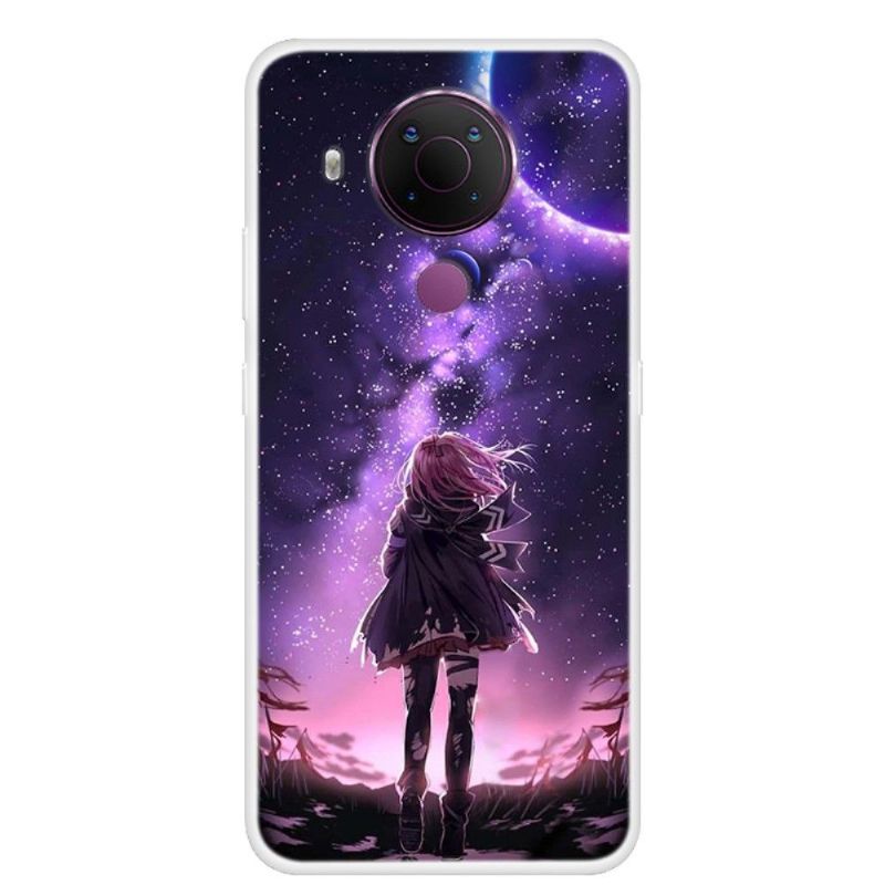 Kryt Na Nokia 3.4 / Nokia 5.4 Ilustrace Dívka V Úplňku