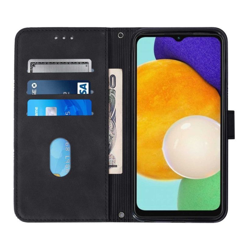 Flipové Pouzdro Na Samsung Galaxy A54 5G Na Lana Trojúhelníky Popruhů