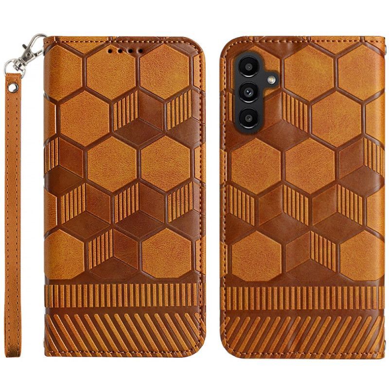 Flipové Pouzdro Na Samsung Galaxy A54 5G Vzor Fotbalového Míče