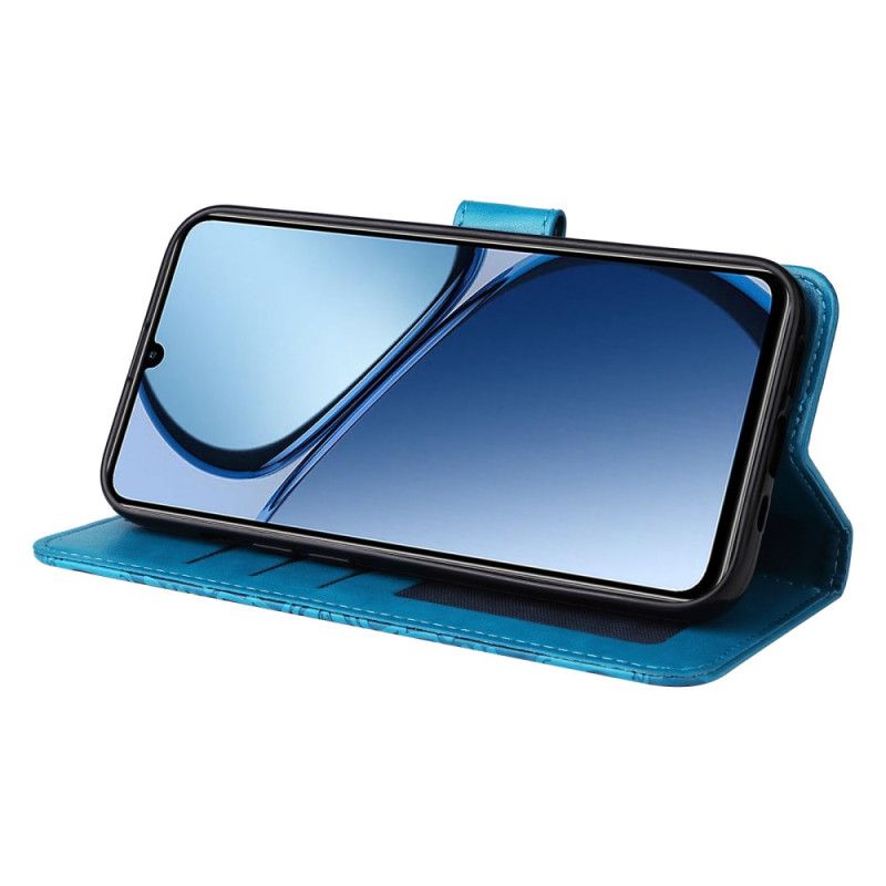 Kožený Kryt Realme C63 Slunečnicový Vzor