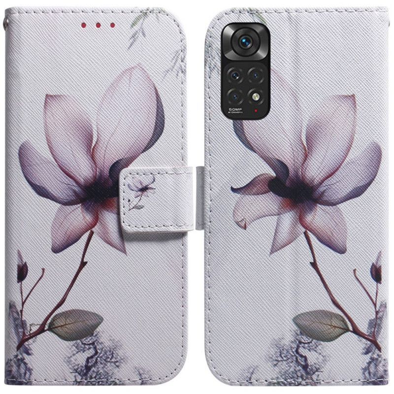 Flipové Pouzdro Na Xiaomi Redmi Note 11 / 11S Květina Dusty Pink