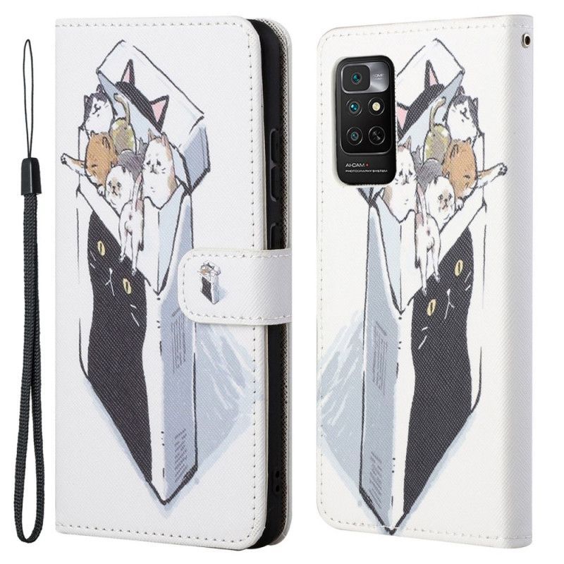 Flipové Pouzdro Na Xiaomi Redmi Note 11 / 11S Na Lana Doručovací Kočky S Tangy
