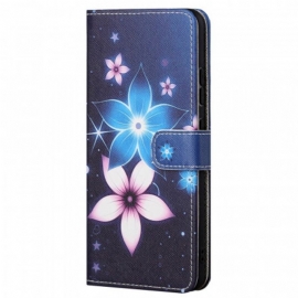 Flipové Pouzdro Na Xiaomi Redmi Note 11 / 11S Na Lana Lunární Popruh Květiny