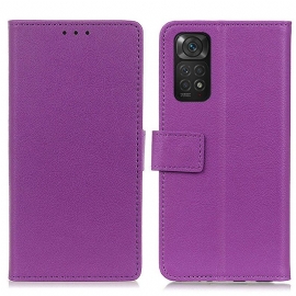 Flipové Pouzdro Na Xiaomi Redmi Note 11 / 11S Prémiová Umělá Kůže Z Liči