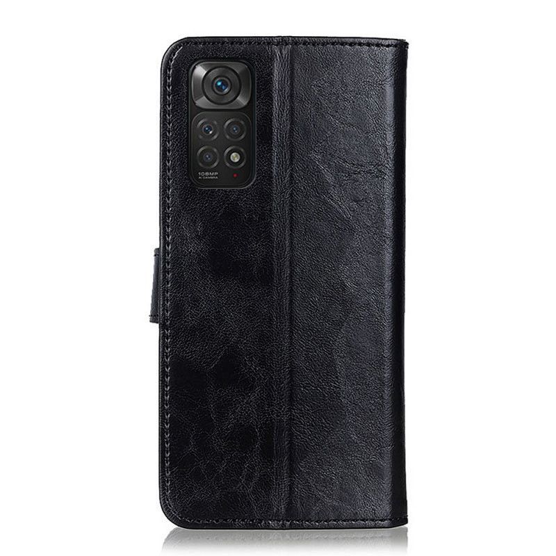 Kožené Pouzdro Na Xiaomi Redmi Note 11 / 11S Efekt Bizoní Kůže