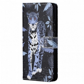 Kožené Pouzdro Na Xiaomi Redmi Note 11 / 11S Na Lana Strappy Leopard