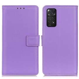 Kožené Pouzdro Na Xiaomi Redmi Note 11 / 11S Obyčejná Umělá Kůže