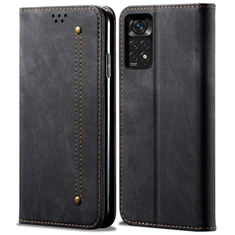 Kryty Na Mobil Na Xiaomi Redmi Note 11 / 11S Flipové Pouzdro Džínová Tkanina
