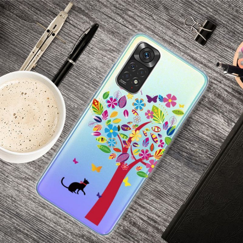 Kryty Na Mobil Na Xiaomi Redmi Note 11 / 11S Kočka Pod Barevným Stromem