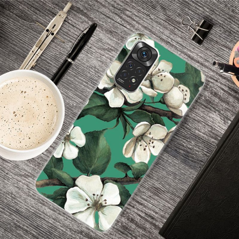 Kryty Na Mobil Na Xiaomi Redmi Note 11 / 11S Malované Bílé Květy