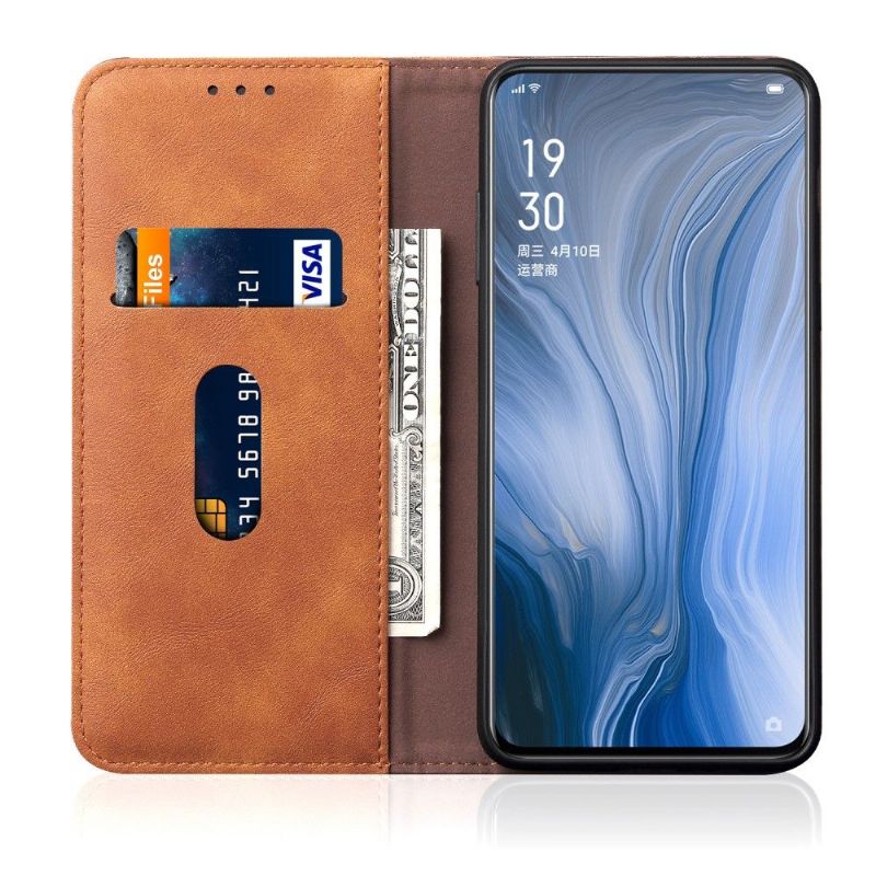 Kožené Pouzdro Na Oppo Reno 10x Zoom Nebeské Chytré Retro