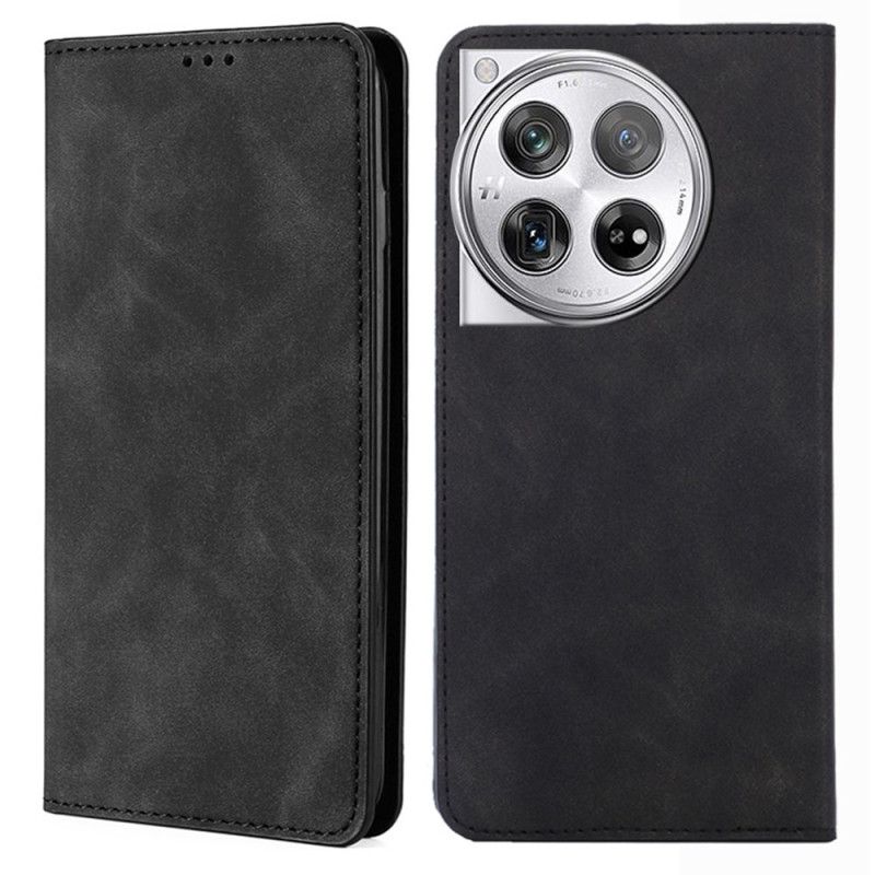 Kožené Pouzdro Folio Oneplus 12 5g Semišový Styl