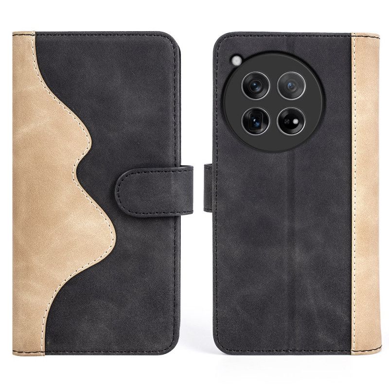 Kožený Kryt Na Oneplus 12 5g Dvoubarevný Design