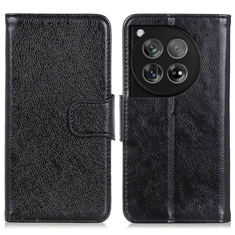 Kožený Kryt Na Oneplus 12 5g Dělená Kůže Nappa