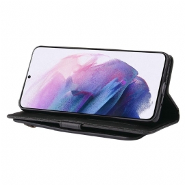 Flipové Pouzdro Na Samsung Galaxy S22 Plus 5G Funkce Podpory Více Úložišť