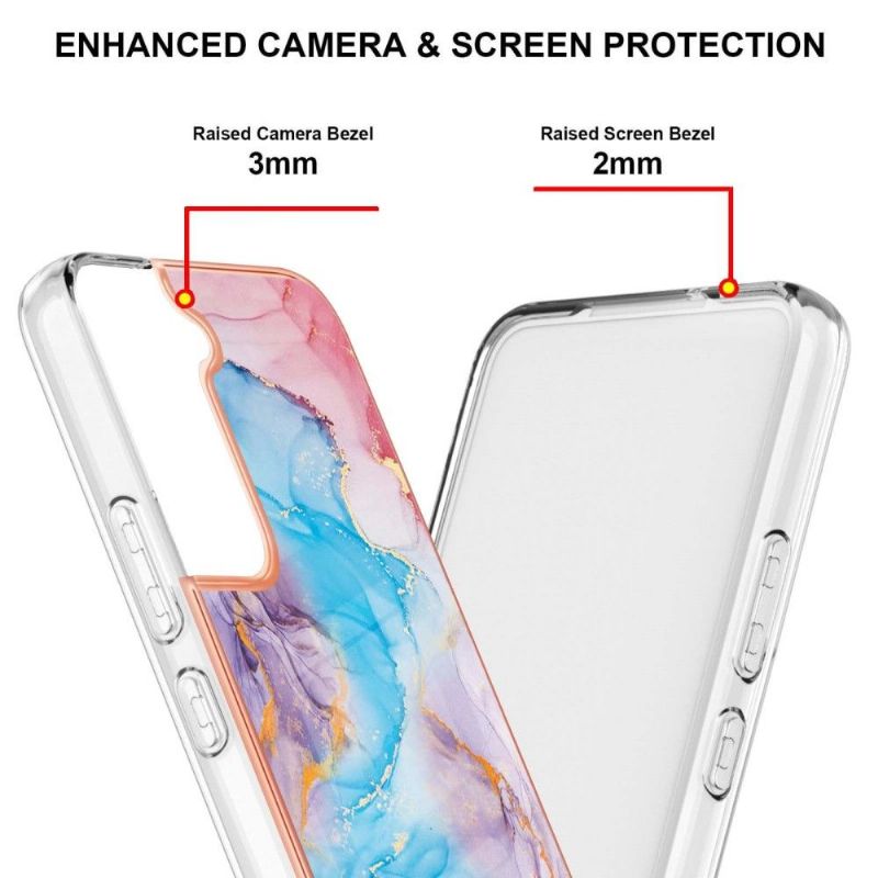 Kryt Na Samsung Galaxy S22 Plus 5G Modrý Mramor