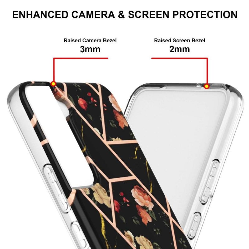 Kryt Na Samsung Galaxy S22 Plus 5G Mramor A Květiny